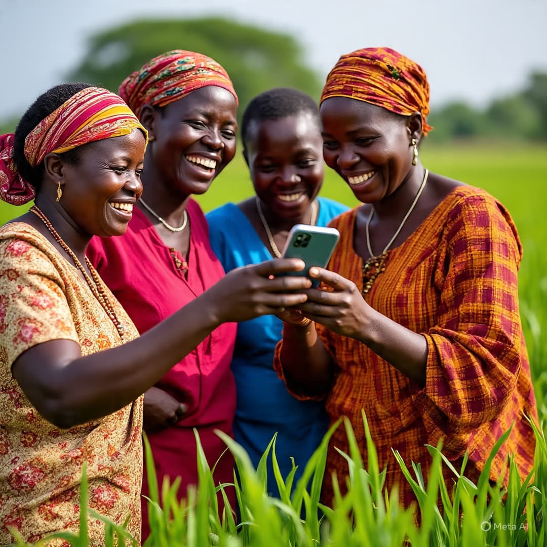 Farmer using FarmBrain on mobile phone